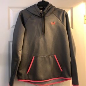 Under Armour Pullover Gray and Pink Medium